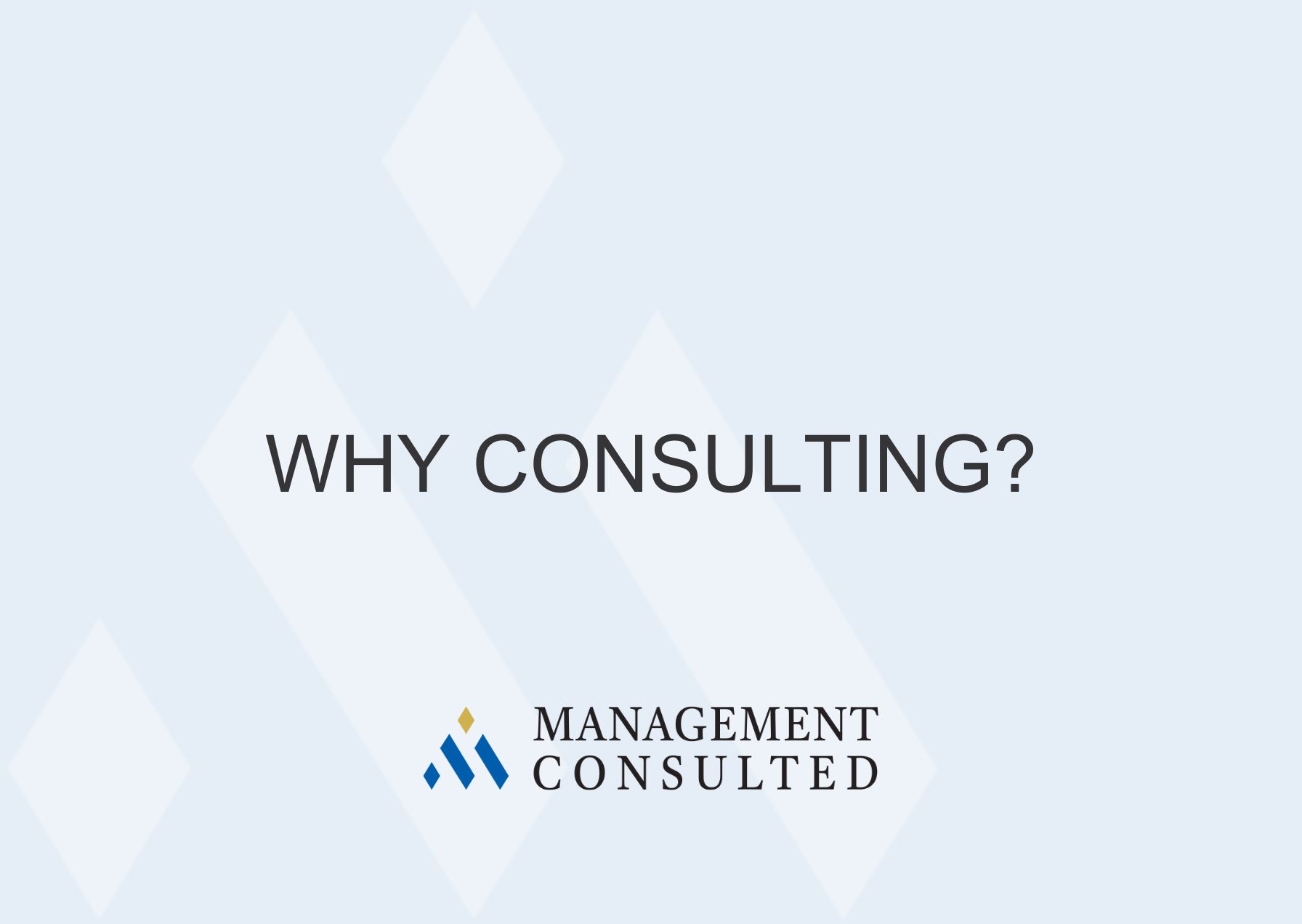 Why consulting