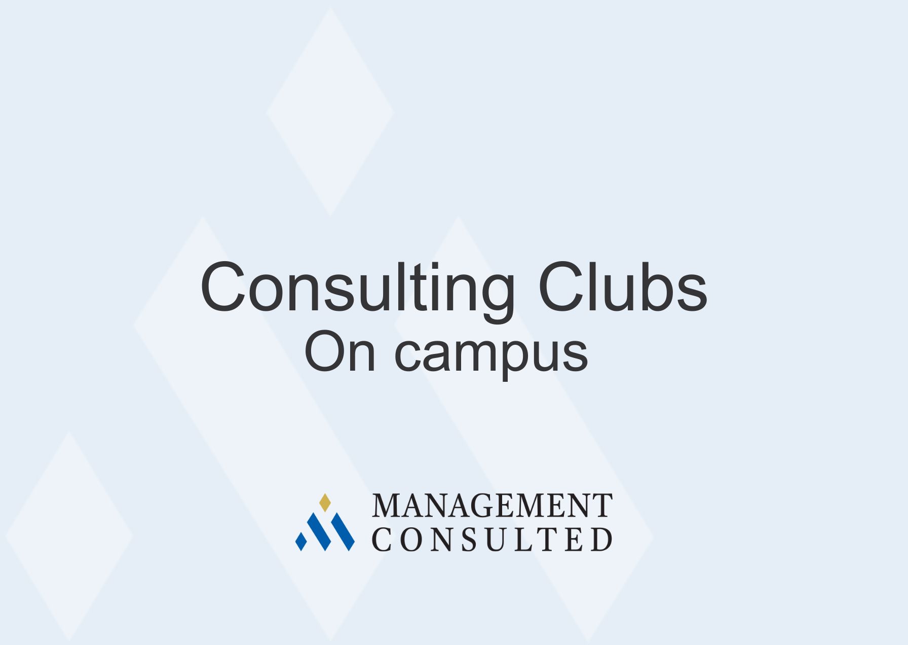 Consulting clubs on campus