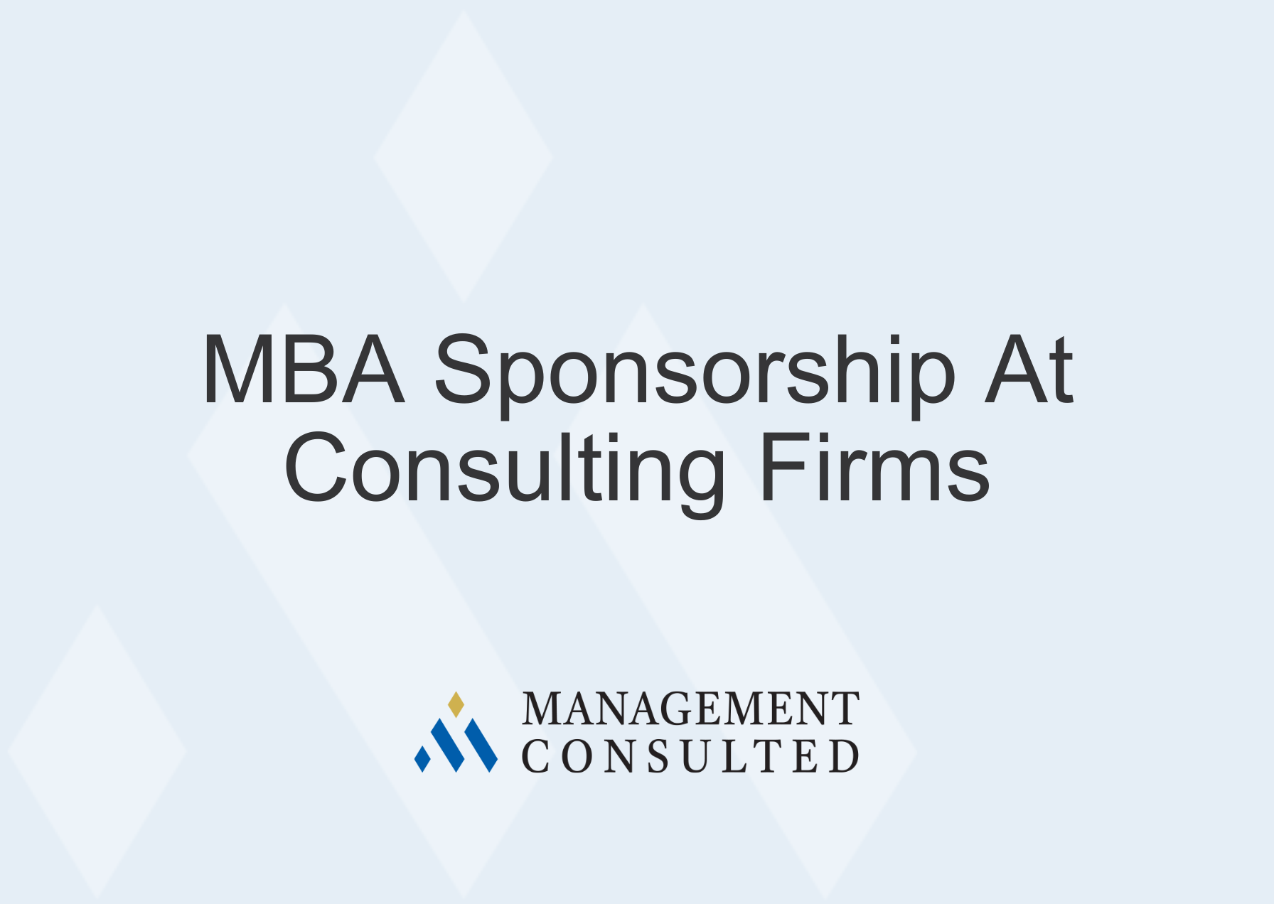 MBA-Sponsorship-At-Consulting-Firms