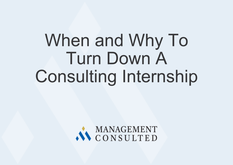 Consulting Internship Offer