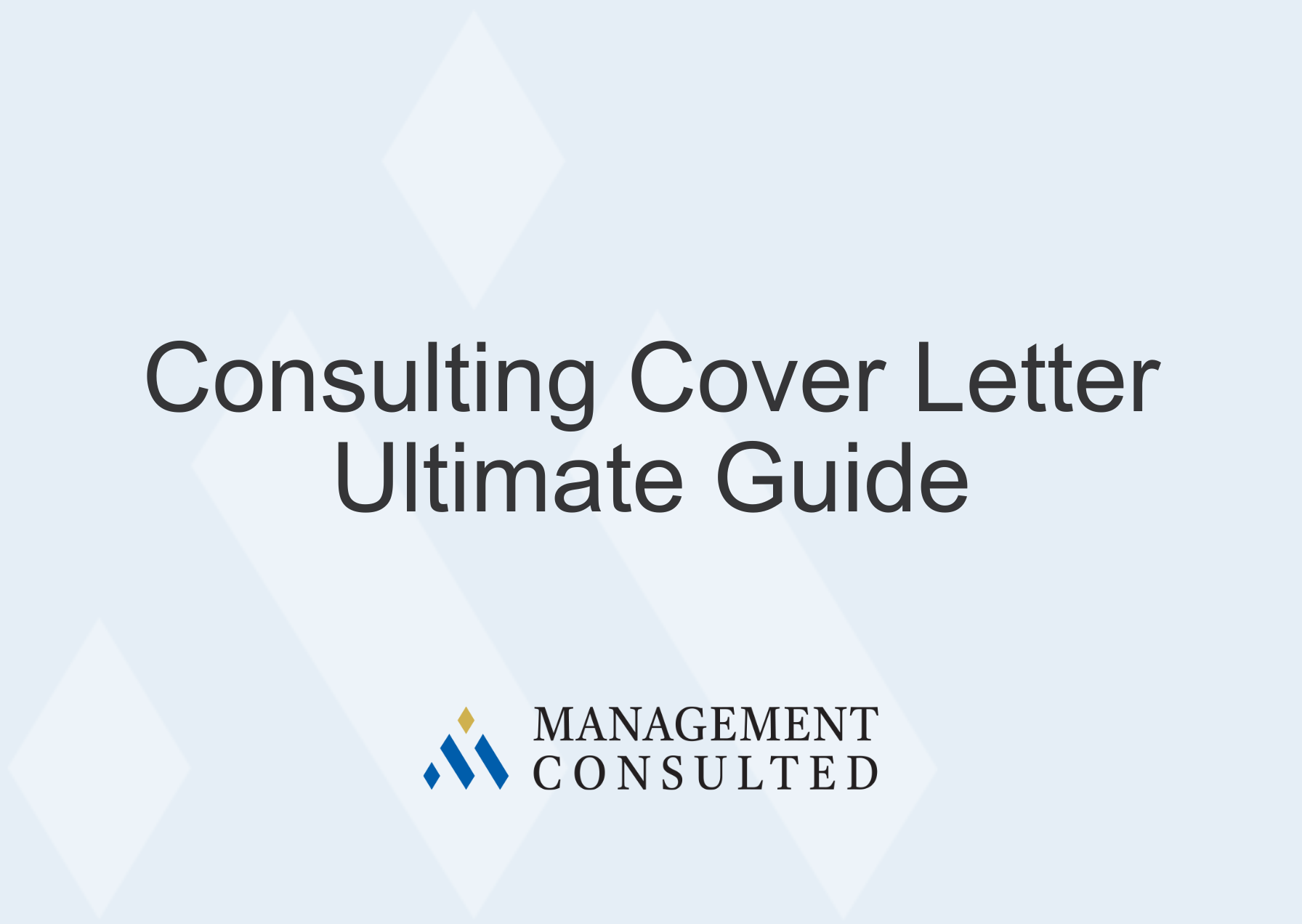 Consulting Cover Letter Ultimate Guide Consulting Resources