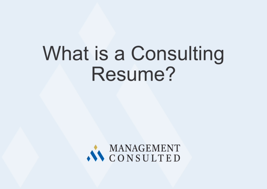 What is a consulting resume