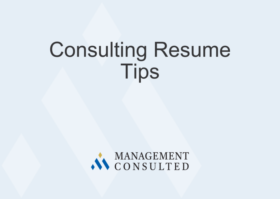 Consulting Resume Tips