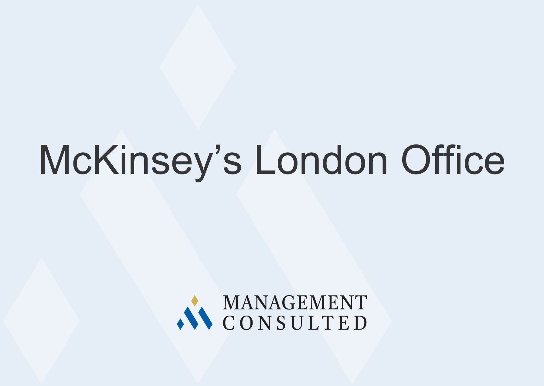 McKinsey London