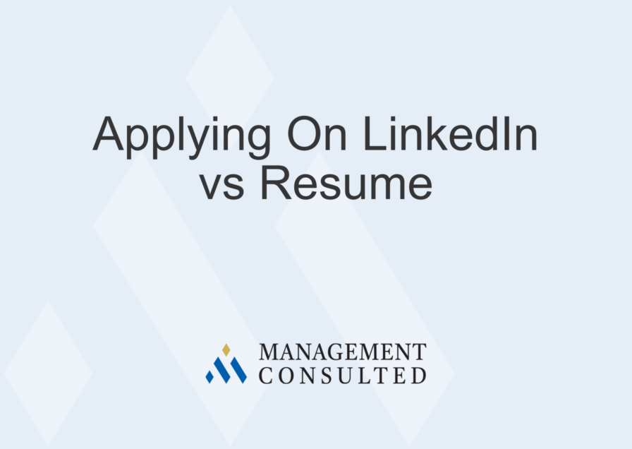 Applying on LinkedIn vs Resume