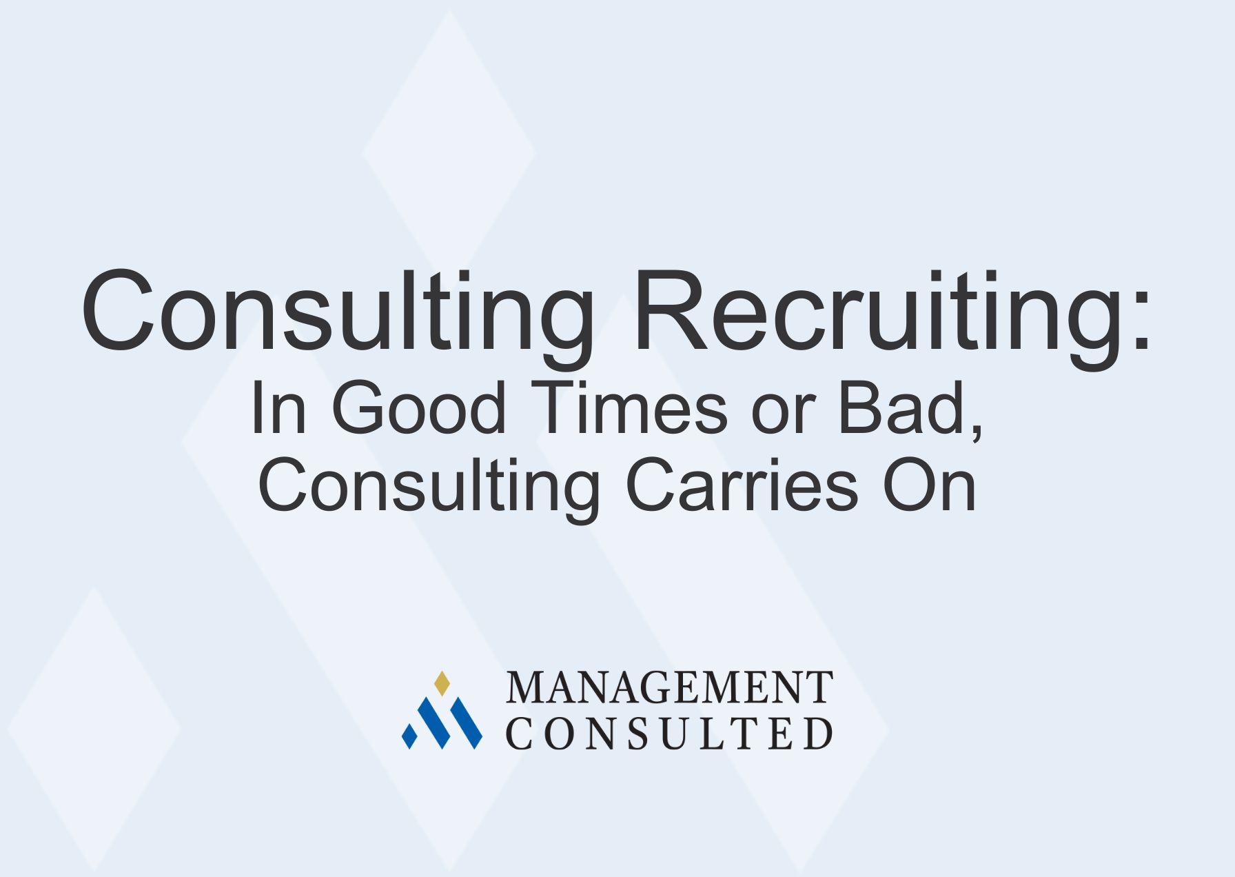 Consulting Recruiting in 2024
