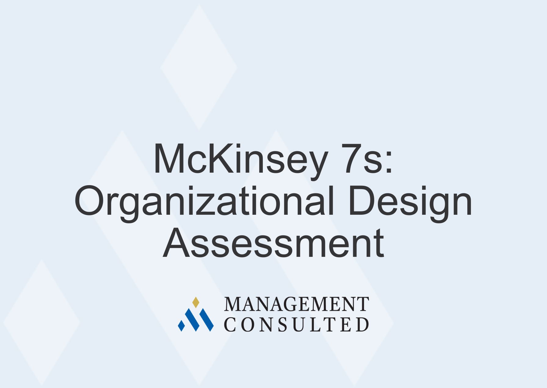 McKinsey 7s Organizational Design Assessment