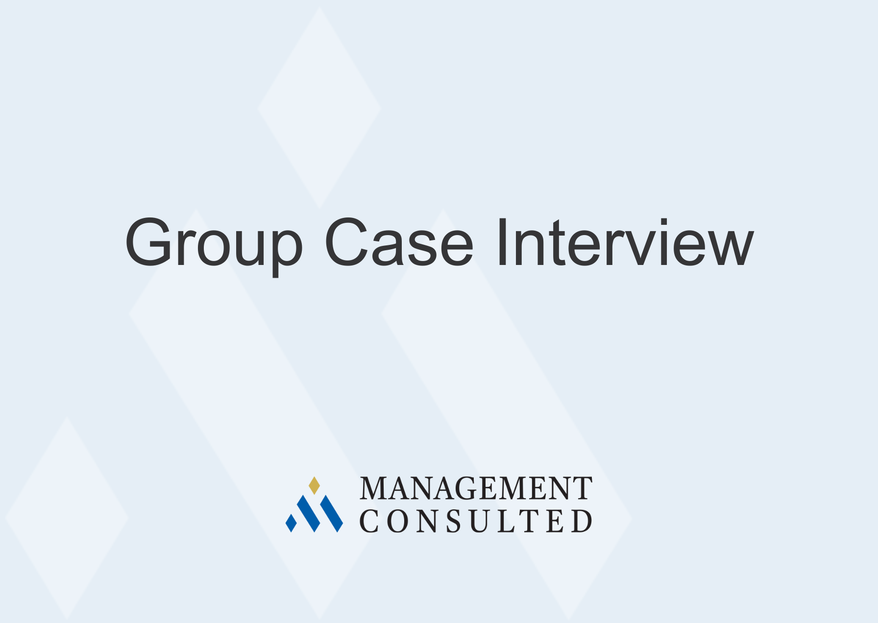 Group Case Interview: How To Prepare & Crush It | Interview Resources