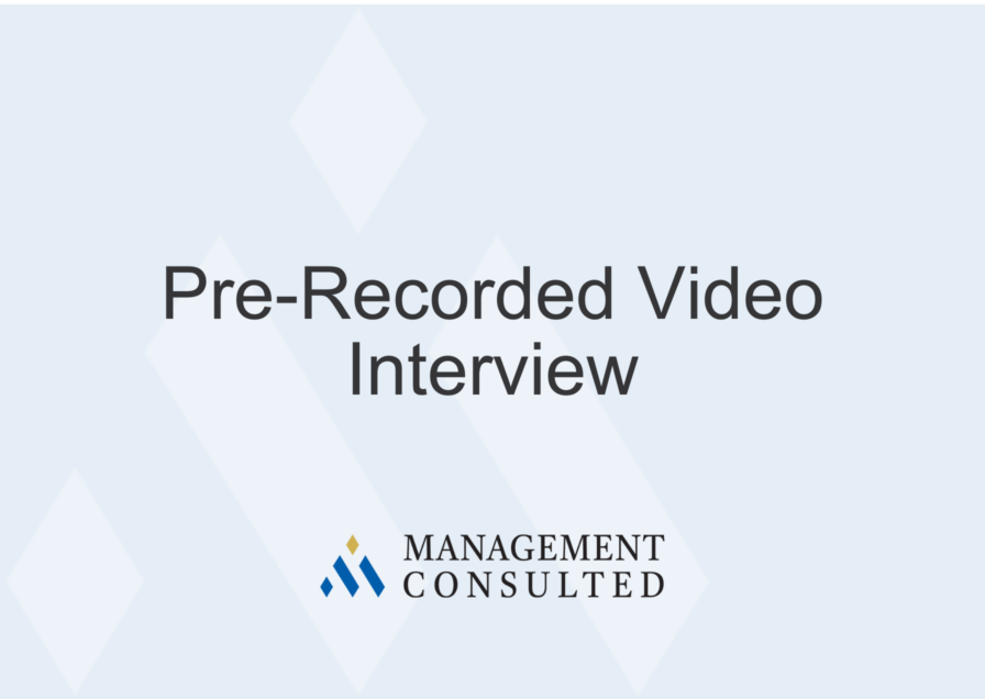 Pre-Recorded Video Interview