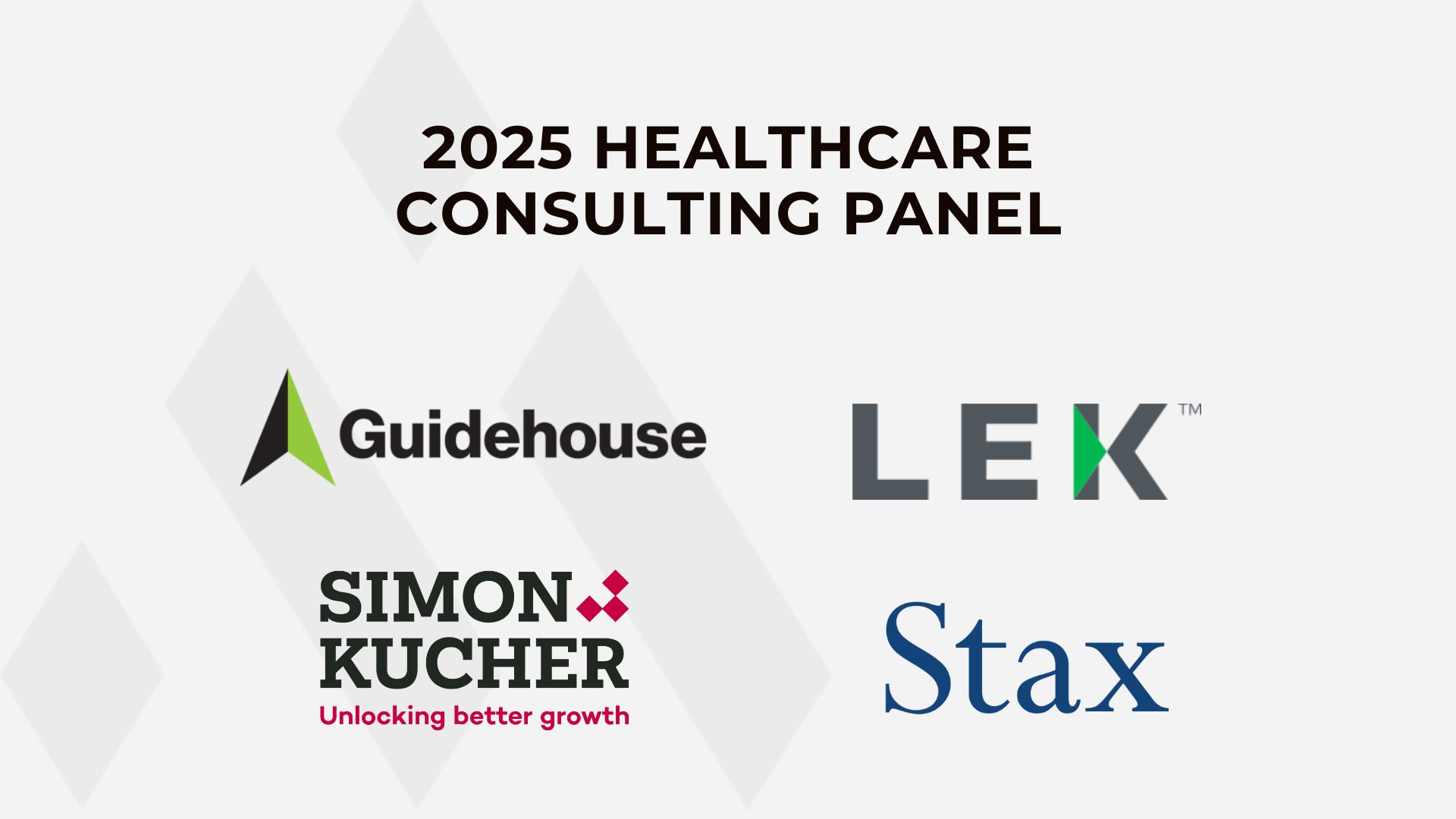 2025 healthcare consulting panel podcast graphic