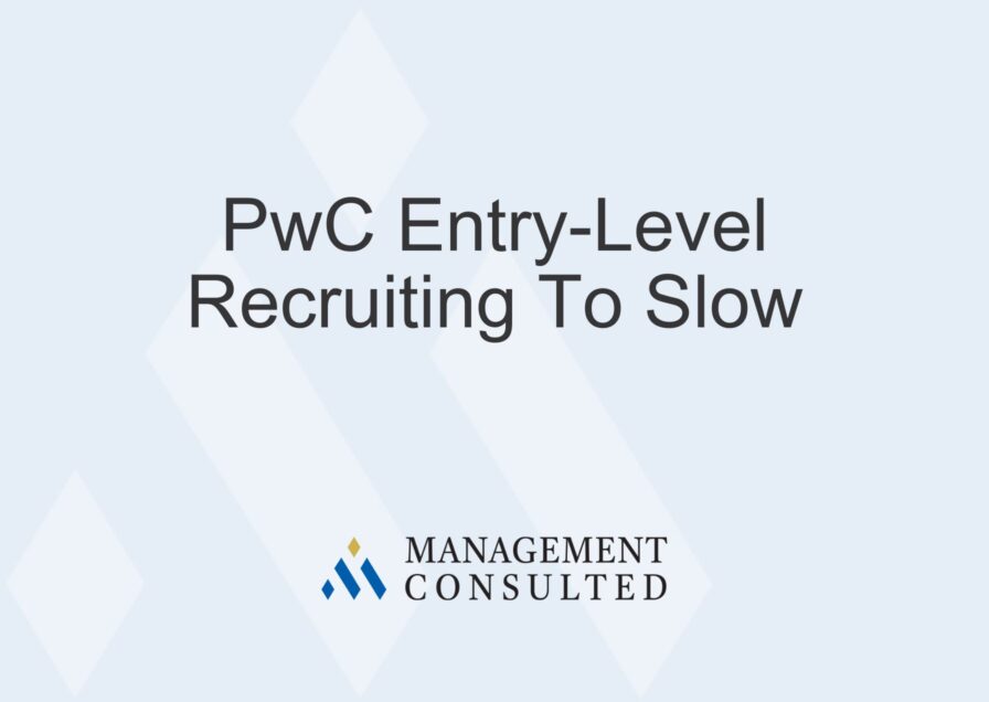 PwC entry level recruiting to slow graphic