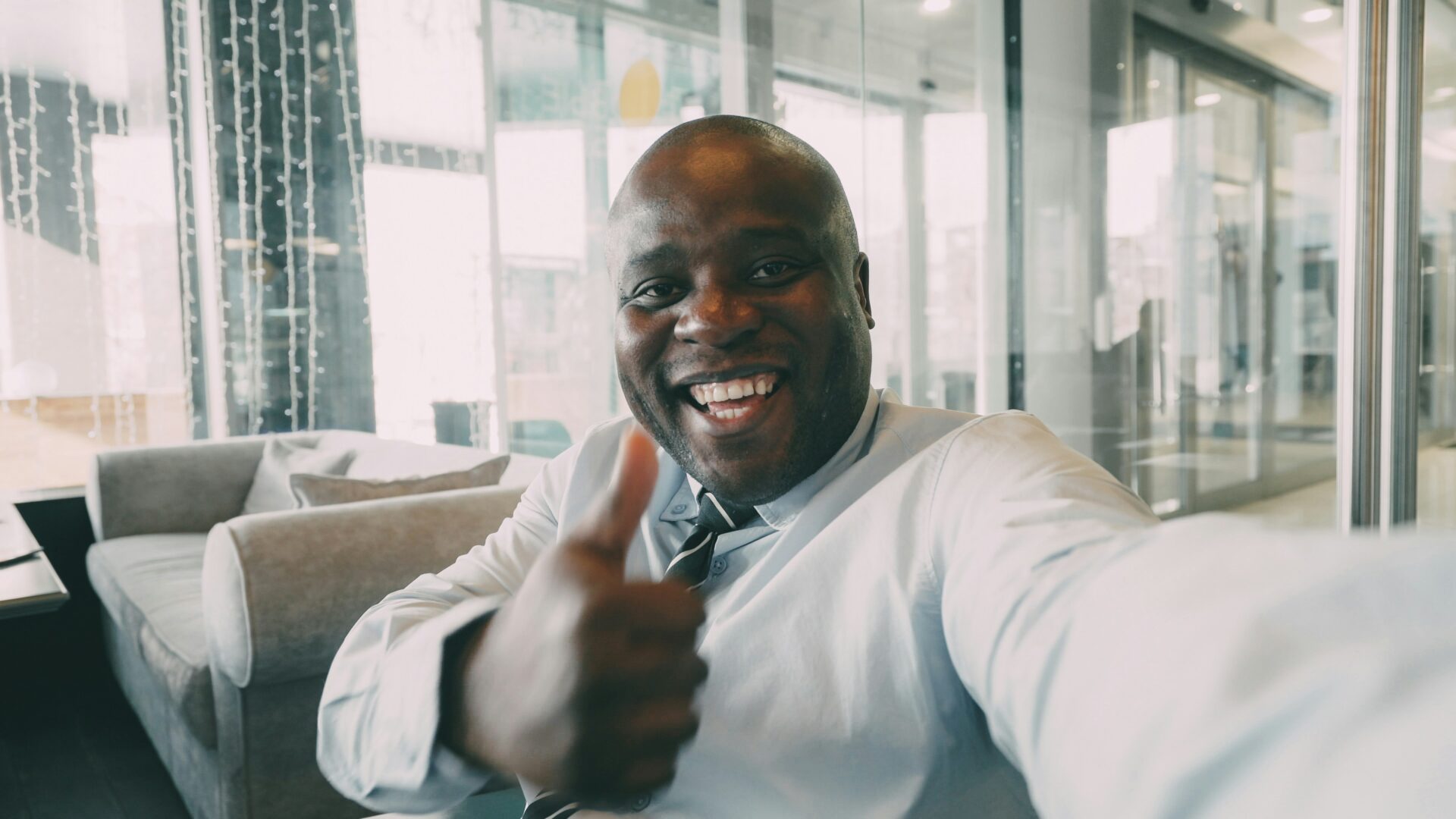 man giving thumbs up picture