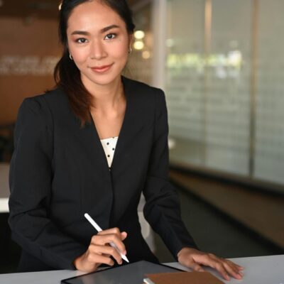 professional woman looking at camera picture