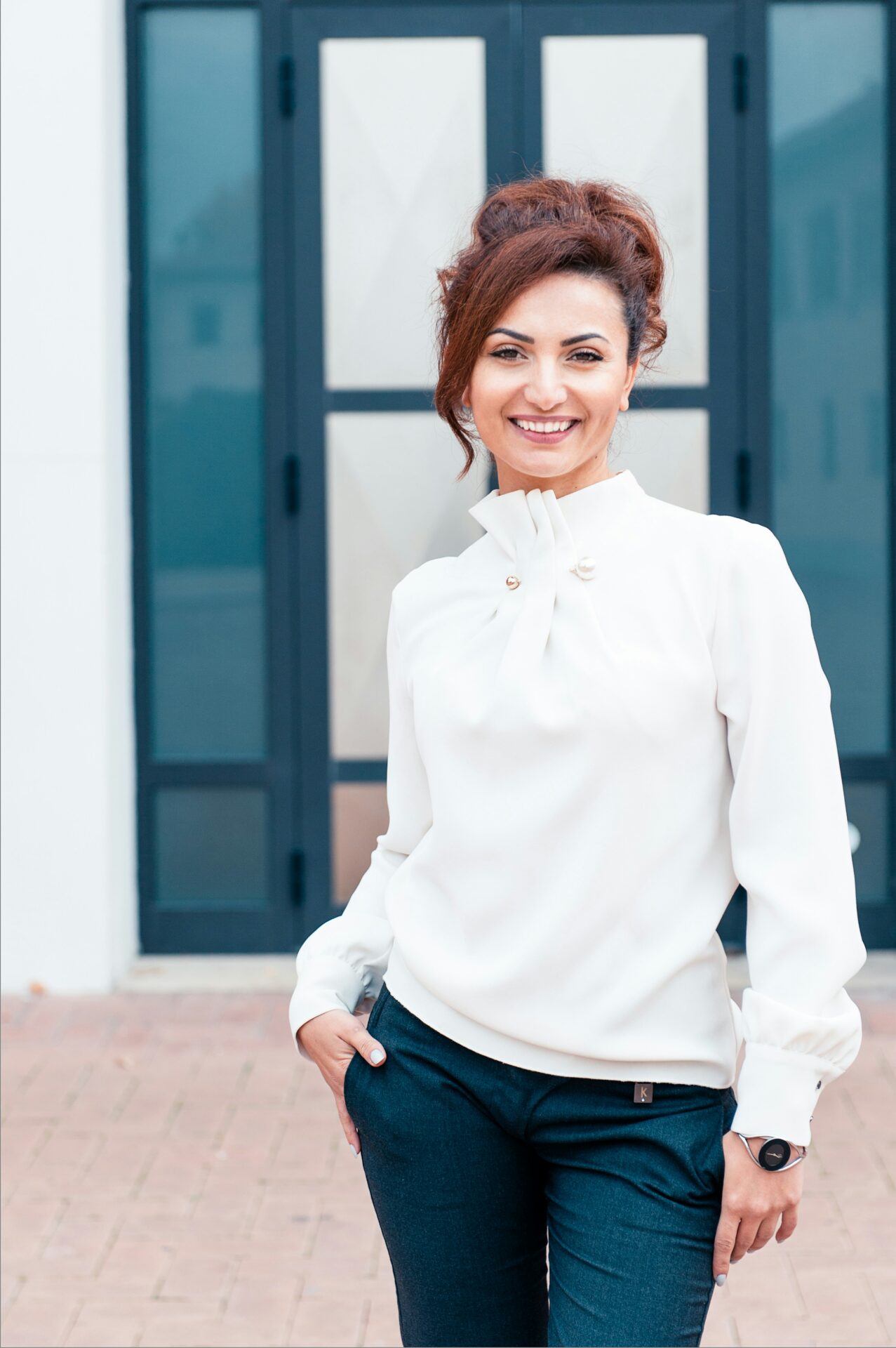 professional woman looking at camera picture
