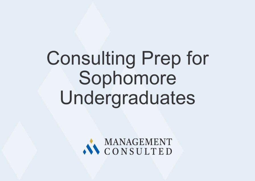 sophomore vs junior year consulting prep graphic
