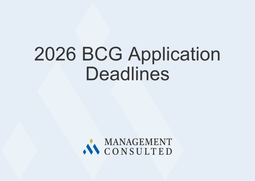 2026 BCG Application Deadlines