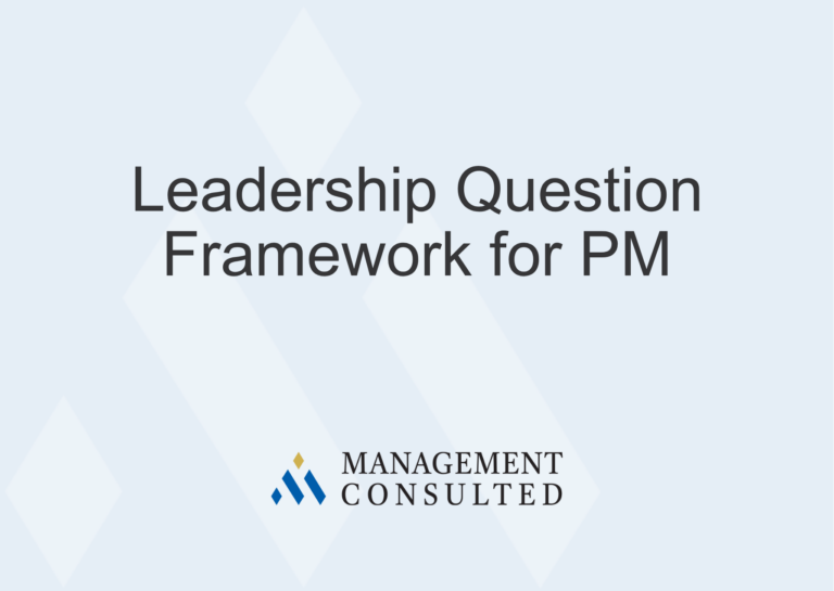 Leadership Question Framework for Project Management