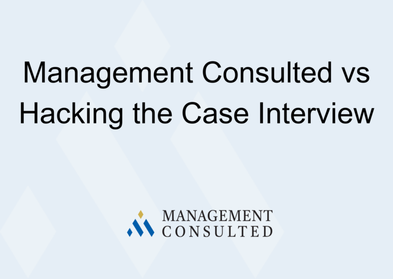 Management Consulted vs Hacking the Case Interview graphic