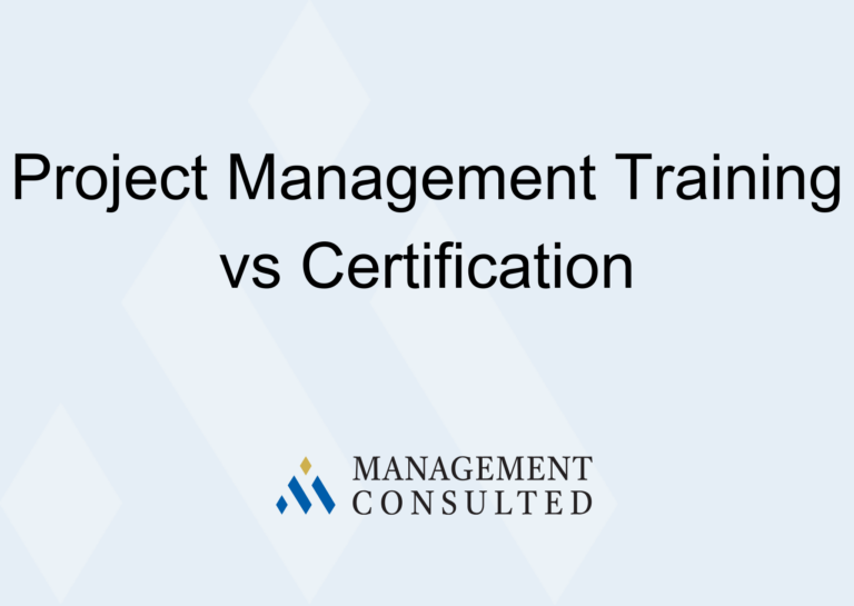 Project Management Training Vs Certification graphic