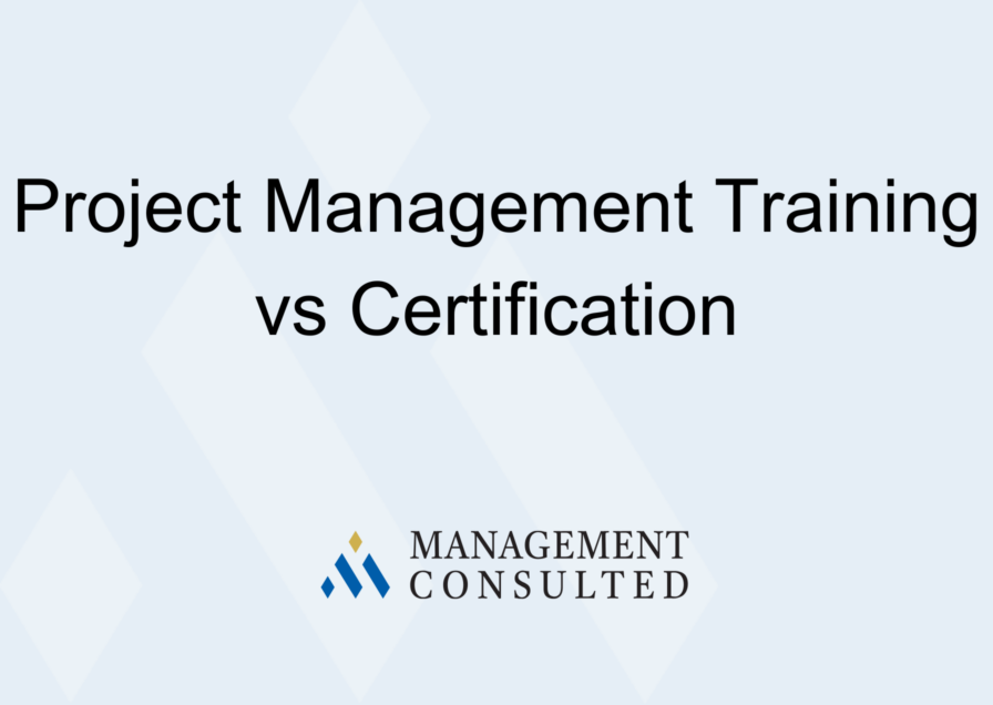 Project Management Training Vs Certification graphic